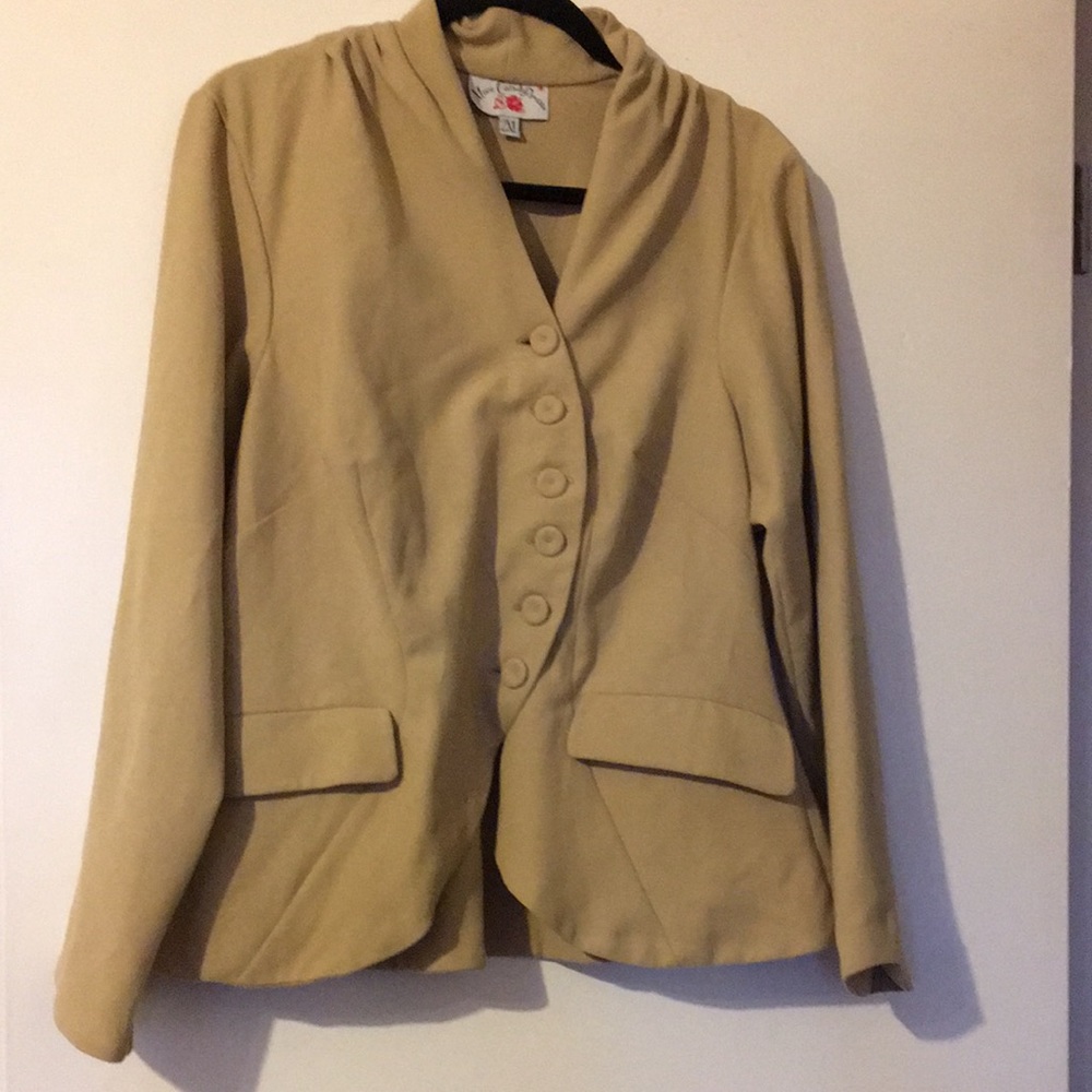 Miss Candyfloss 40’s Style Jacket in Khaki